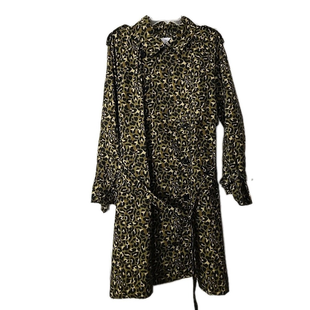 Textile Elizabeth And James Womans Trench Coat New Size‎ Large Leopard